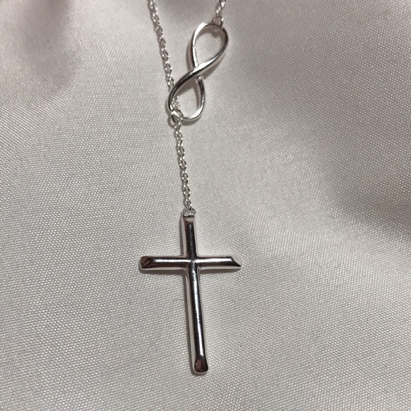 🌹Sterling Silver Cross & Infinity symbol - Picture 5 of 8